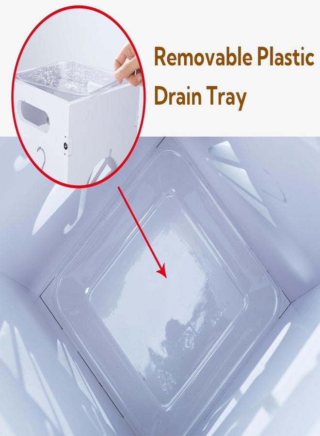 منظم مظلات مربع أبيض من لوكوبوند، حامل مظلات للمدخل، صندوق تخزين قائم بذاته للمنزل والمكتب والفندق - Image 4